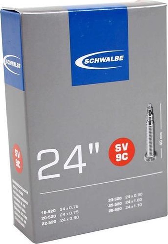 Schwalbe binnenband SV9XS 24 inch ETRTO 18/28-520 Frans/Presta ventiel