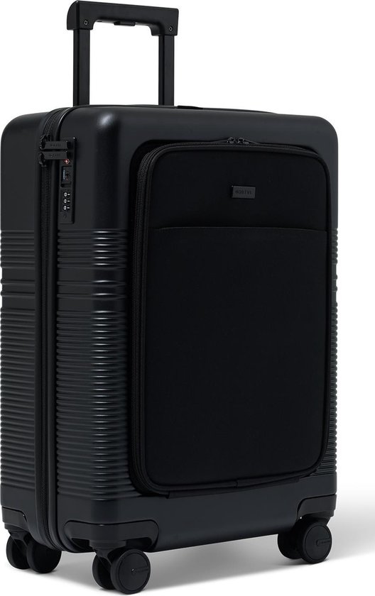 NORTVI Handbagage Koffer | Zwart | 55 cm | Inclusief Laptopvak | Duurzaam  -... | bol.com