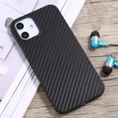 Carbon Fiber Texture PP beschermhoes voor iPhone 12 mini (zwart)