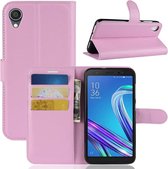 Litchi Texture Horizontale Flip Leren Case voor Asus ZenFone Live (L1) ZA550KL, met Portemonnee & Houder & Kaartsleuven (Roze)