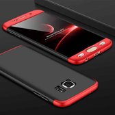 GKK voor Galaxy S7 PC 360 graden volledige dekking beschermhoes achterkant (zwart + rood)