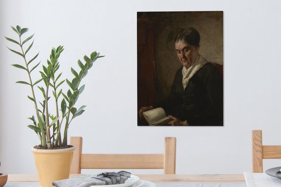 Portrait d'une femme lisant - peinture de Thomas Eakins 30x40 cm - petit - Tirage photo sur toile (Décoration murale salon / chambre)