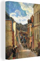 Canvas Schilderij Rue Jouvenet in Rouen - Schilderij van Paul Gauguin - 90x120 cm - Wanddecoratie