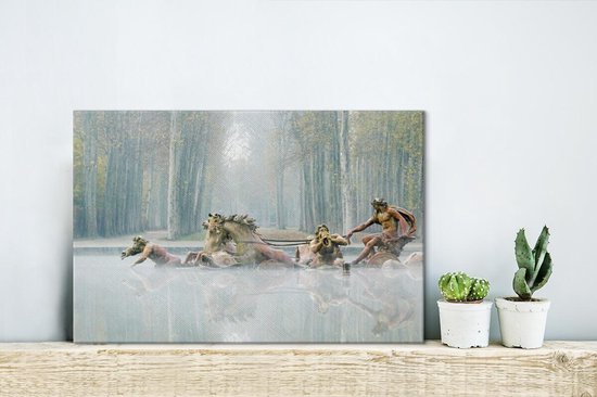 Fontaine Appollo à Versailles 30x20 cm - petit - Tirage photo sur toile (Décoration murale salon / chambre)