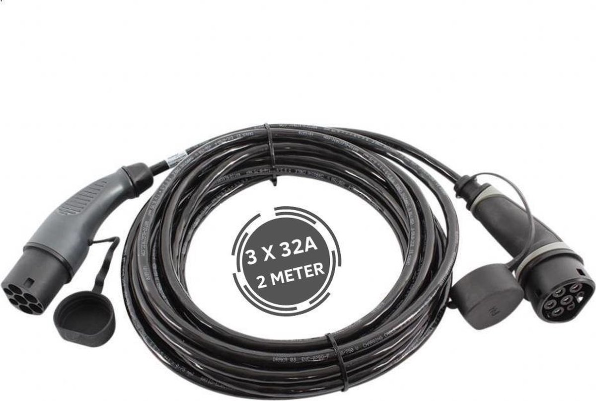 Ratio Basic Line laadkabel auto | type 2 naar type 2 | 22 kW | fase 3 - 32A | 2 meter