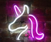 Neon verlichting - Unicorn - Roze sfeerlicht - Wandlamp