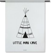 Villa Madelief Wandkleed Little man cave - Muurdecoratie KidsWandkleden - Textielposter - 180x240cm - Wandkleed - Wandtapijt - Wanddecoratie voor thuis - Makkelijk op te hangen - Poster met houten hangers