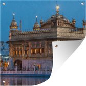 Tissu de jardin Temple Harmandir Sahib à l'aube - 100x100 cm