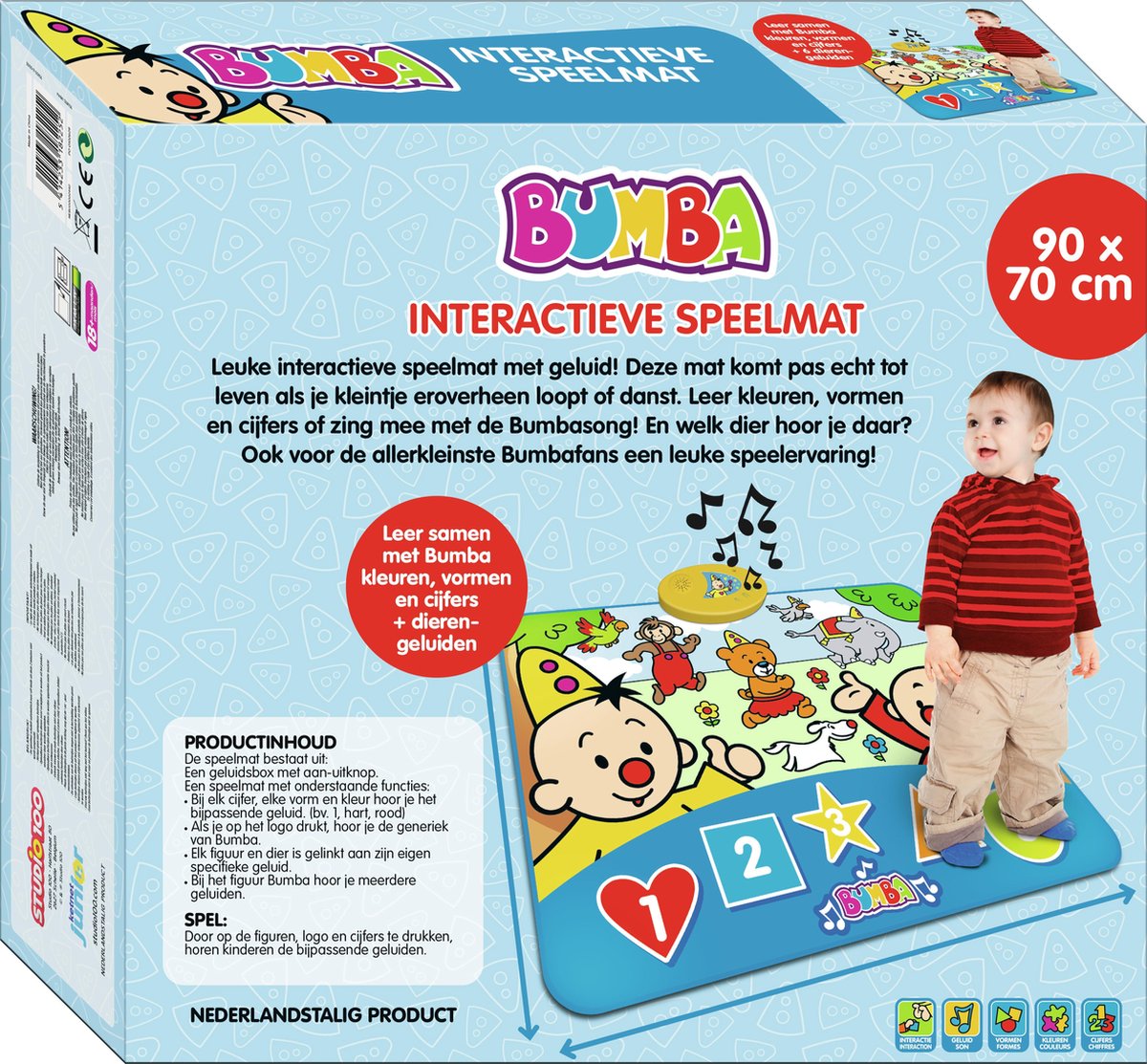 Smash Slink boezem Bumba Speelkleed - Interactieve speelmat 90 x 70 cm - 6 dierengeluiden |  bol.com