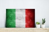 Canvas Schilderij Afbeelding van de vlag van Italië - 30x20 cm - Wanddecoratie
