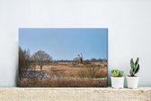 Le paysage d'hiver du parc national des Broads en Angleterre Toile 30x20 cm - petit - Tirage photo sur toile (Décoration murale salon / chambre)