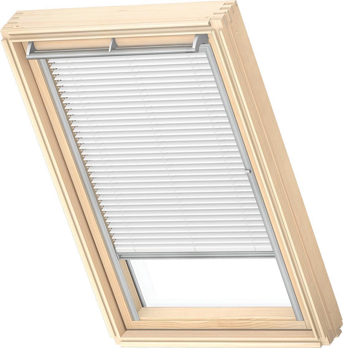 VELUX Jaloezie (PAL) voor VELUX Dakramen MK06, Zilveren Kozijn, Handbediend, Wit White