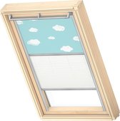 VELUX Origineel Verduisterend Rolgordijn Plus Plissé (DFD), Zilveren Kozijn, U08, 808, 8, Blue Sky