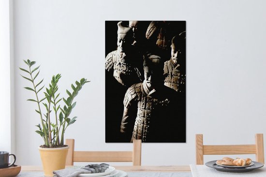 Soldats chinois en terre cuite à Xian près d'un Xian près du Shaanxi Toile 40x60 cm - Tirage photo sur toile (Décoration murale salon / chambre)