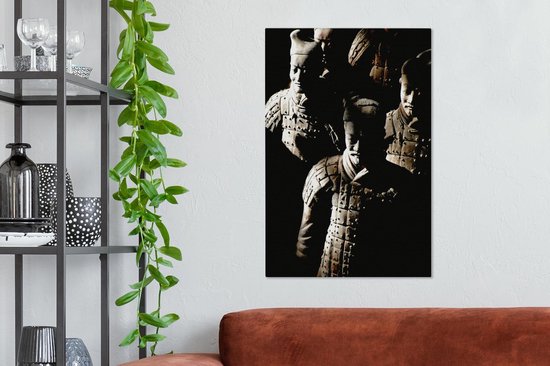 Soldats chinois en terre cuite à Xian près d'un Xian près du Shaanxi Toile 40x60 cm - Tirage photo sur toile (Décoration murale salon / chambre)