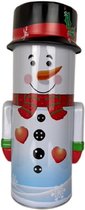 Pot de rangement de Noël - Boîte de rangement - Étain - Pot à biscuits - Bonhomme de neige - Multicolore - 25 cm