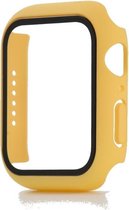 Apple Watch 38MM Full Cover Case + Screen Protector - Plastique - TPU - Apple Watch Case - Jaune