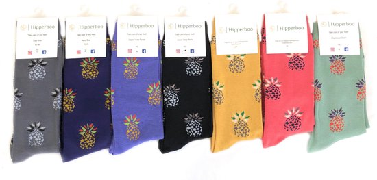 Hipperboo® 7 Paar Bamboe Sokken | Maat 36-41 | Dames sokken | Kleurenmix