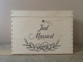 Enveloppendoos Huwelijk - Enveloppenkist Bruiloft - Just Married