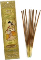 Wierooksticks, handgerold, 'Ragini Gujari' met jasmijn en vanille (Intimiteit), 20 sticks