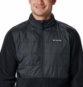 Columbia Basin Butte Fleece Vest, outdoorvest voor heren met rits en kinbescherming - Zwart - Maat XXL