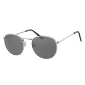 Ronde zonnebril | festival bril unisex | UV bescherming | silver black