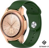 Siliconen Smartwatch bandje - Geschikt voor  Samsung Galaxy Watch sport band 41mm / 42mm - legergroen - Strap-it Horlogeband / Polsband / Armband