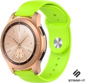 Siliconen Smartwatch bandje - Geschikt voor  Samsung Galaxy Watch sport band 41mm / 42mm - lichtgroen - Strap-it Horlogeband / Polsband / Armband
