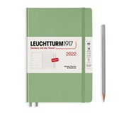 Leuchtturm - Agenda - 2022 - Weekly planner - 1 week per pagina met notitie -12 maanden - A5 - 14,5 x 21 cm - Hardcover - Mint Groen