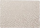 Stevige luxe Tafel placemats Stones taupe 30 x 43 cm - Met anti slip laag en Pu coating toplaag