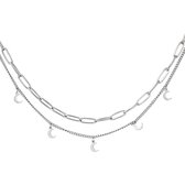 Ketting chains and moons zilver