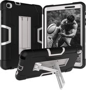 Voor Galaxy Tab A 8.0 & S Pen (2019) P200 Contrastkleur Siliconen + PC-combinatiehoes met houder (zwart + grijs)