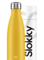 Slokky - Matte Yellow Thermosfles & Drinkfles - 500ml