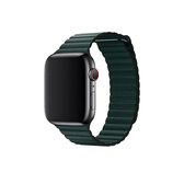 Devia bandje geschikt voor Apple Watch Bandje - Elegant Leren Loop 42/44mm - Groen