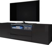 Maison’s TV meubel – TV kast meubel – TV kast – Kast – Zwart – 34.5x137x42.5