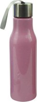 ARO houseware Drinkfles kunststof roze 500ml RVS dop (1 stuk) assorti