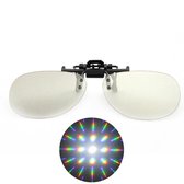 Festival bril Spacebril – universele clip-on opklapbare refractie caleidoscoop space bril