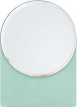Cloudnola Boo Spiegel - Kaptafel Spiegel - Voor op Reis of Badkamer - Rond 15 cm met Stalen Standaard - Facetrand - Turquoise