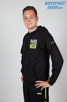 Sweater - Aftersports - Padel & beer - Zwart/ fluo geel - SR -M