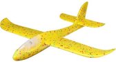 Vliegtuig Speelgoed met LED - Zweefvliegtuig - EXTRA GROOT - Vliegers Kinderen - Geel