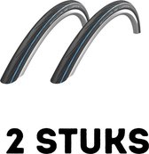Fietsband - Buitenband - Set van 2 - Lugano II draad 28 x 1.00 (25-622) zwart/blauw