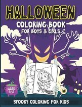 Halloween Coloring Book for Boys and Girls Ages 3-8