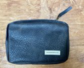 Leren Etui-gemaakt van rest materiaal-donkerbruin- handgemaakt- unique piece