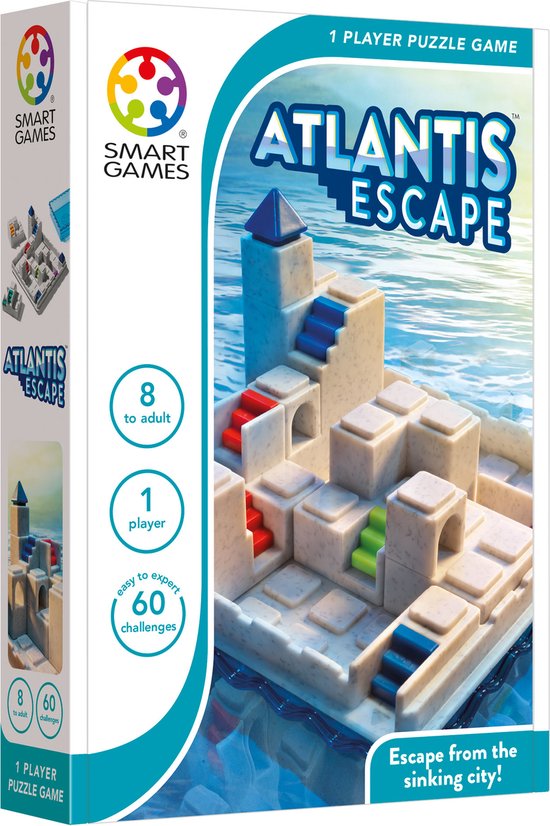 SmartGames - Atlantis Escape - Breinbreker - 60 uitdagingen - 3D puzzelspel