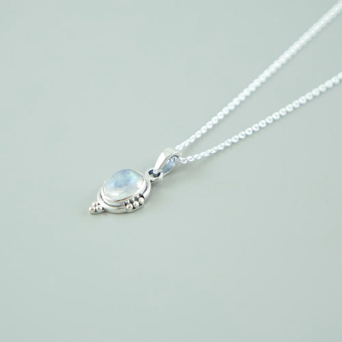 House of Jewels 925 Zilver Maansteen ketting 42cm
