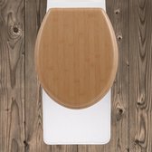 Klappen WC hout bamboe-effect met zinkscharnieren - Overig - bruin - SILUMEN