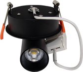 Inbouwspot LED COB Dimbaar 9W Zwart - Wit licht