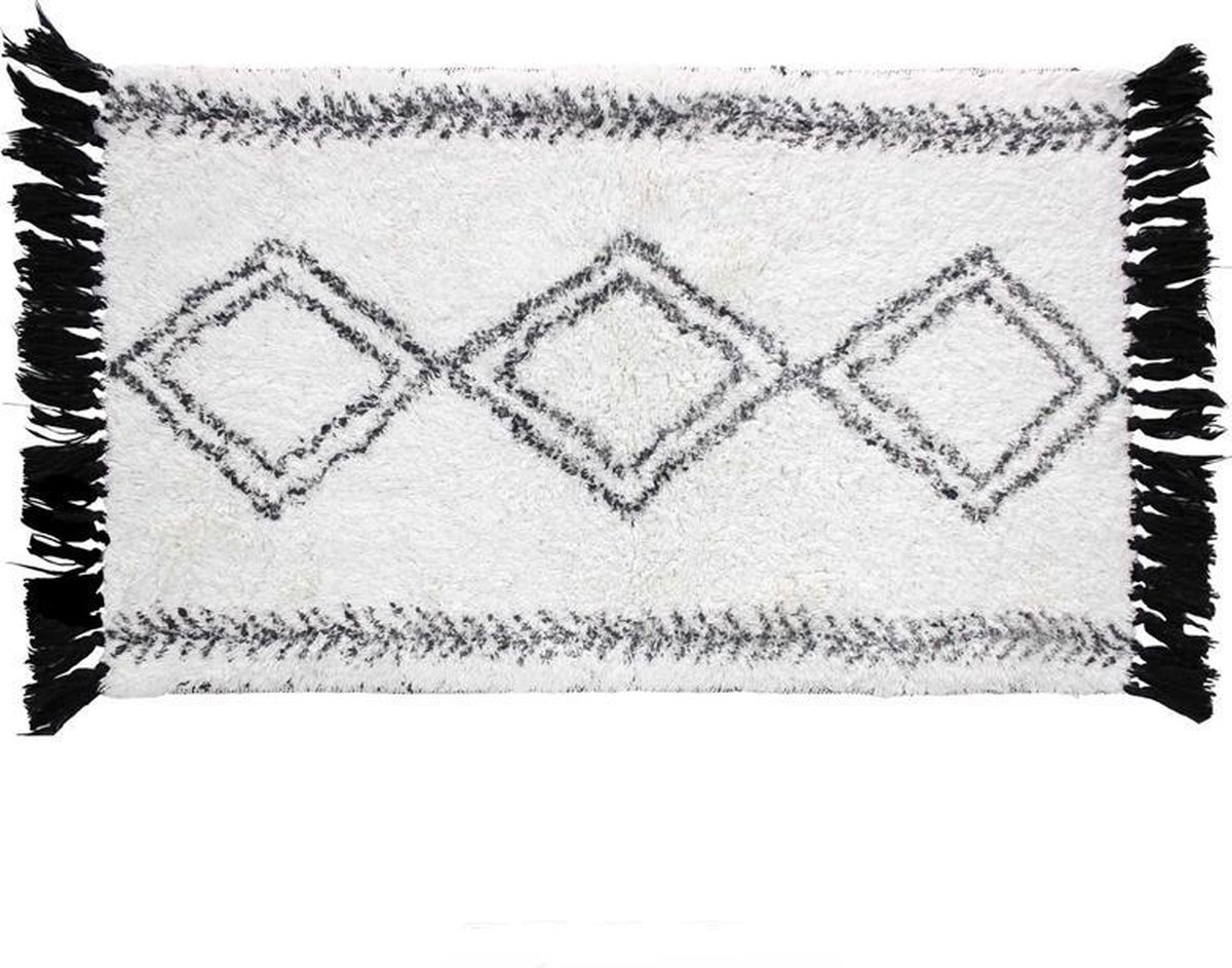 Goedkoopste Katoenen bad Mat 50 x 80 cm Gedrukt Freya White - Coton - Freya - SILUMEN