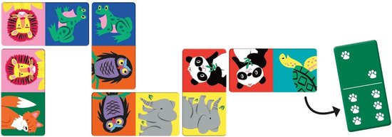 Thumbnail van een extra afbeelding van het spel Jungle domino spel - Mudpuppy