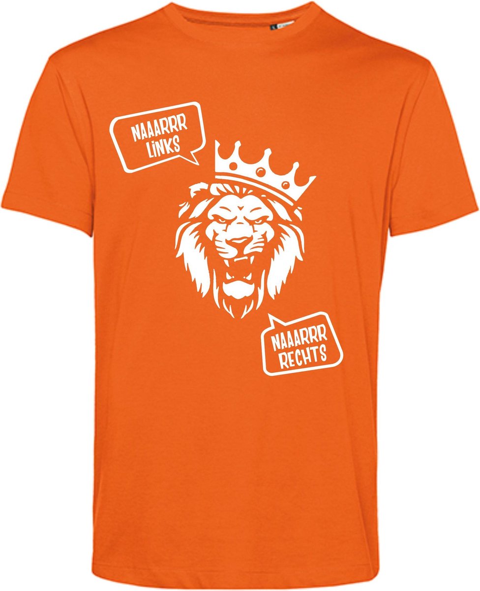 Oranje Juich Shirt - Van links naaarrr rechts - Oranje EK T-shirt - Oranje T-shirt Maat XL